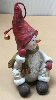 Schneemann mit Glockenmütze